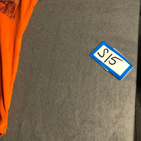 armani exchange womens t shirt top medium m orange graphic pencil drawing s15 - Picture 9 of 14